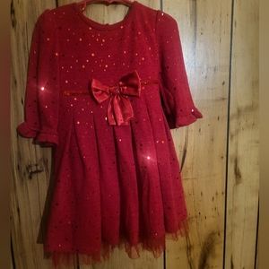 Girl Red Dress Size 4T